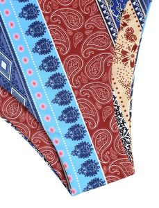 Vente en gros sur mesure Bikini triangle pour femmes Floral String Bikini Ensemble Maillot de bain deux pièces Maillots de bain - Product Image 3