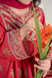 ชุดชาราราสำหรับเด็กผู้หญิง สไตล์อินเดีย ปัญจาบ ปากีสถาน งานปักลาย สำหรับงานแต่งงานและงานเฉลิมฉลอง ชุดชาลวาร์ คามีซ แบบดั้งเดิม - Product Image 3