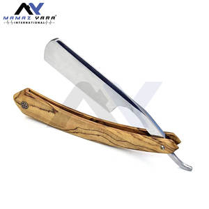 Maquinilla de Afeitar de Hoja Recta Más Vendida, Calidad Alemana, Acero Inoxidable, Mango de Madera, Maquinilla de Afeitar de Una Sola Hoja Personalizada - Product Image 3
