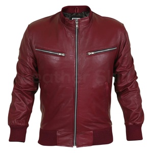 Chaquetas de cuero para hombre de fábrica de Pakistán chaqueta de cuero negro genuino para hombre/chaquetas de cuero de Pakistán - Product Image 1