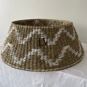 Handwoven Vietnamese Seagrass <b>Tree</b> <b>Collar</b> Holiday Stripe Color New Year Christmas Decoration Item B2B Product - Product Image 3