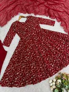 Vestido elegante de primera demanda con pantalón inferior y Dupatta para funciones de fiesta o recepciones disponibles para la venta - Product Image 6