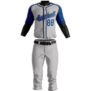 Vente en gros personnalisé séchage rapide respirant évacuation de l'humidité col rond unisexe adulte Baseball uniforme COSH Sportswear fabricant - Product Image 6