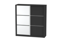 Armoire à portes coulissantes personnalisable, design minimaliste et moderne, armoire de rangement pliable en MDF, meubles de chambre à coucher 12_0100 pour vêtements