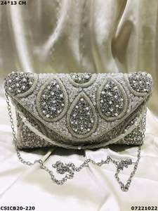 กระเป๋าคลัตช์สำหรับผู้หญิงงานราตรี,กระเป๋าคลัทช์สำหรับเจ้าสาวงานช่างทำมือสำหรับเจ้าสาว - Product Image 3