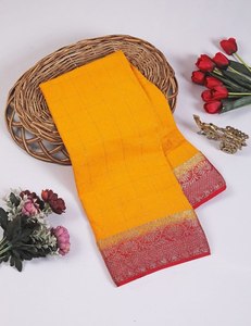Beautiful Lite Weight Saree Soft Flowing Crape avec un beau tissage - Product Image 2