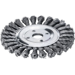<b>Round</b> <b>Brush</b> 125 Mm 0.5 Mm Wire Steel 14 Mm 12500 Rpm-Lessmann - Product Image 1