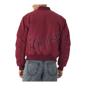 เสื้อแจ็กเก็ตบอมเบอร์บุนวมสำหรับผู้ชายผ้าไนลอนผ้าซาตินรูดซิปขึ้นกันน้ำระบายอากาศได้ดีปกตั้งสไตล์สตรีทสำหรับฤดูหนาว100% ออกแบบได้ตามต้องการ - Product Image 2