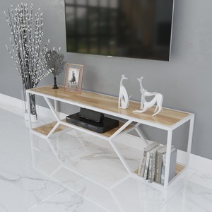 Soporte de TV de Madera Minimalista de 2 Niveles 160x37x45cm KTV68039 - Product Image 2