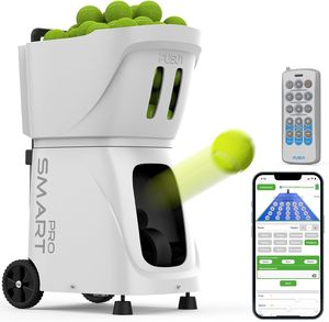 Máquina Lanzapelotas de Tenis Inteligente PT-Smart PRO, Nueva y Más Vendida - Capacidad para Más de 100 Pelotas, Control Total por Aplicación, Servicio con Rotación Interna, Ideal - Product Image 1