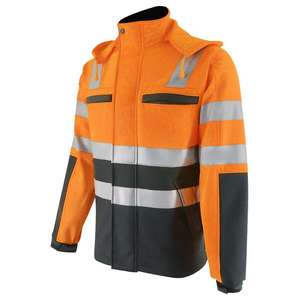 Venta al por mayor de ropa de trabajo de seguridad resistencia al agua traje de trabajadores de la construcción de alta visibilidad de seguridad reflectante chaqueta transpirable - Product Image 4