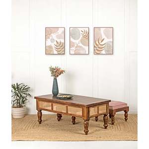 Table basse contemporaine en bois Jiva, table basse minimaliste pour salon moderne, décoration intérieure de la maison ou du bureau - Product Image 1