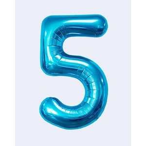 Palloncini Numero Party Love Blu N5 45cm Confezione da 12 Pezzi - Product Image 1