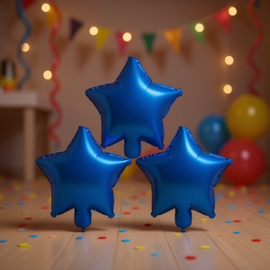 Palloncino a forma di stella in lamina blu scuro da 10 pollici per decorazioni per feste - Product Image 3