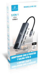 Hub Adattatore USB-C a 5 Porte in Lega di Alluminio con Ricarica Rapida 100W e Trasferimento Dati Ethernet Disponibile - Product Image 4