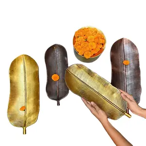 Elegante Bandeja de Servir de Aluminio Ecológico con Baño de Oro para Comedor y Eventos Modernos y Lujosos en el Hogar - Product Image 2