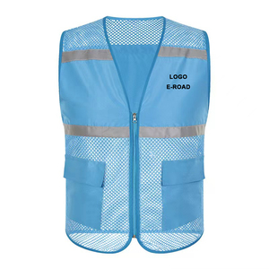 Personalizar todo tipo de ropa de trabajo de seguridad Multi bolsillo Hivis fluorescente construcción chaleco reflectante construcción chaleco chaqueta - Product Image 2