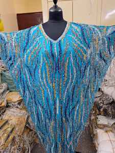 2026 Hermoso Caftán Islámico Tradicional Verde para Mujer, con Cuentas y Lentejuelas, Hecho a Mano, Transpirable, de Poliéster, Estilo Mariposa, para Ramadán, Arabia Saudita y Emiratos Árabes Unidos - Product Image 4