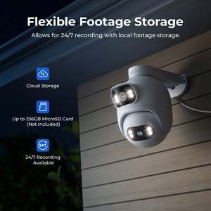 IMILAB EC6 Dual 2K+2K Outdoor Security <b>Camera</b>, 360° PTZ, Human & Vehicle Detection, Spotlight&Siren Alarm, WiFi & <b>Wired</b> Ethernet - Product Image 5
