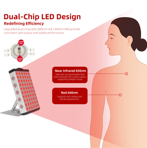 Redfy nâng cấp cao hơn irradiance LED trị liệu thiết bị 660nm 850nm 300 Wát Máy tính để bàn Dual Chip liệu pháp ánh sáng đỏ Bảng điều chỉnh thiết bị - Product Image 3
