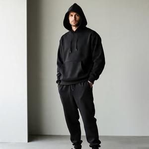 Ensemble de survêtement d'hiver pour homme, design personnalisé de haute qualité, effet usé, avec logo personnalisé, luxueux, respirant, 100% coton - Product Image 2
