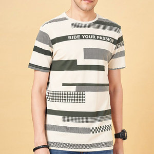 Camisetas informales para hombre, camisetas informales transpirables de alta calidad directas de fábrica con diseño impreso sólido ajustado nuevo servicio OEM - Product Image 2
