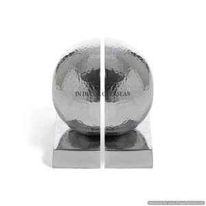 Sujetalibros de diseñador de globos con estilo únicos recubiertos de polvo de color negro y chapado en oro de proveedor indio a precios al por mayor - Product Image 6