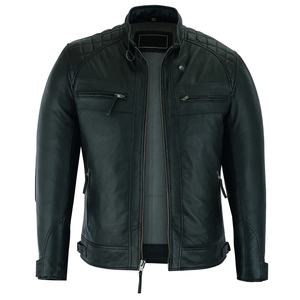 Veste de moto en cuir pour hommes, homologuée CE, vêtements de sport coupe-vent durables pour toutes les saisons, veste de motard - Product Image 2
