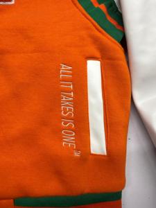 Veste universitaire décontractée unisexe FAMU personnalisée pour l'hiver, 100% coton molletonné, patch en chenille brodé, respirante, doublure en polyester à col en V - Product Image 4