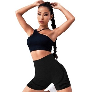 Women's Yoga Shorts Breathable 100% Cotton Elastic Quick-Drying Seamless Mid Waist Casual Sporty Shorts for Sports - Product Image 5
