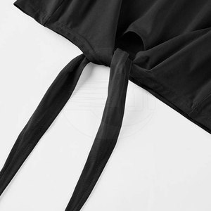 Camiseta corta transpirable de alta calidad con cuello redondo para mujer, camiseta de manga corta con estampado de Color sólido en lienzo, estilo informal a un precio razonable - Product Image 4