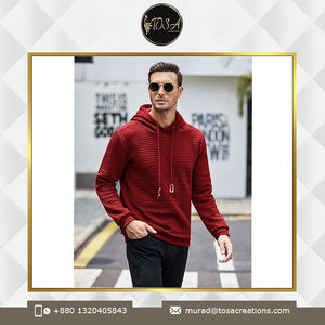 Sweat à capuche gaufré tendance et élégant pour hommes, vêtements décontractés légers et confortables de toutes les couleurs pour l'hiver - Product Image 3