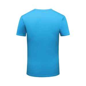 Camiseta lisa de secado rápido que absorbe la humedad, camiseta transpirable de verano con logotipo personalizado - Product Image 5