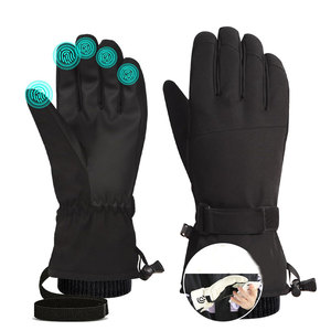 ถุงมือสกีกันความร้อนกันน้ำระบายอากาศได้ดีมีซับในขนแกะหนาถุงมือหนังฤดูหนาวสำหรับกลางแจ้งสโนว์บอร์ดสกีเดินป่า - Product Image 5