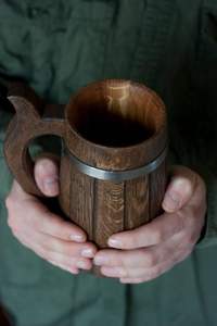 Decoración Taza de madera de alta calidad Taza de madera grabada para cerveza y vino Beber de proveedor indio para exportación a granel - Product Image 2