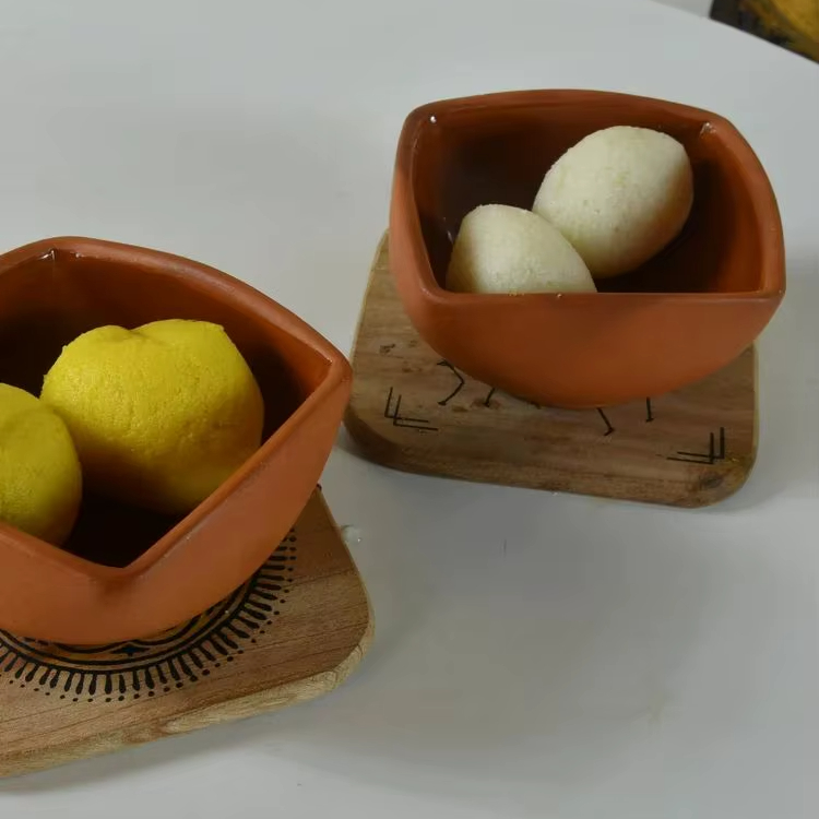 Керамические индийские глиняные миски ручной работы