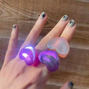 แหวนเรซิ่นอะคริลิกรูปทรงกลม แหวนทำมือ แหวนแห่งความรัก เครื่องประดับสำหรับงานปาร์ตี้ผู้หญิง ขายส่งราคาดีที่สุด - Product Image 1