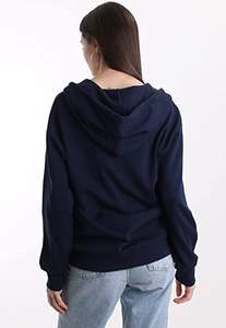 2022 Oversized Solid Zip <b>Hoodie</b> for <b>Women</b> Drawstring Hooded Long Sleeve Vintage Sweatshirts <b>Zipper</b> Pockets Fitness Streetwear - Product Image 3