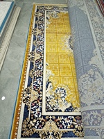 Adiva Turkish Woven Jacquard Machine Made Polyester Carpet Stain Resistant High Pile Oriental Style Geometric Pattern Jute
