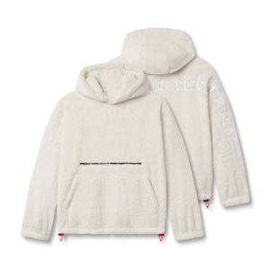 Ultra Soft Warm <b>Sherpa</b> Pullover <b>Hoodie</b> High Quality Fleece Sweatshirt with Embroidered Technics for Winter Outdoor Activities - Product Image 1