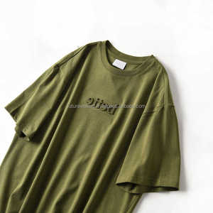 Diseño de logotipo de impresión en relieve Camiseta de algodón suave Camiseta con estampado en relieve 3D para hombres y mujeres - Product Image 1