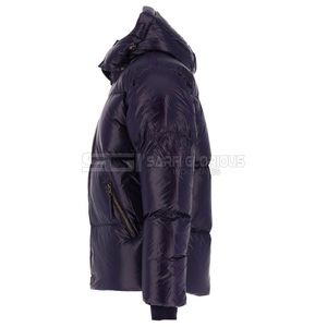 Chaqueta de invierno de gran tamaño para hombre, acolchada cálida de fábrica con cuello levantado bordado, diseño de burbujas, estilo Formal - Product Image 3