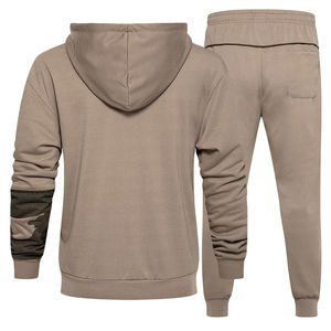 Sudadera de peso pesado de invierno para hombre de diseño personalizado y pantalones de chándal acampanados conjunto de chándal con capucha de secado rápido a prueba de viento y transpirable - Product Image 2