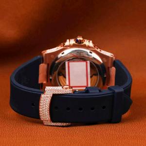 Reloj Mecánico Automático de Hip Hop para Hombre, con Diamantes de Imitación, Moissanita, Pantalla Analógica, Alarma, Esfera de Cristal - Product Image 4