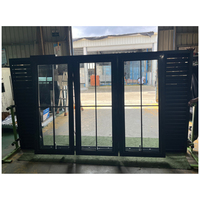 Ventanas de toldo de diseño de rejillas francesas de aluminio para construcción de viviendas