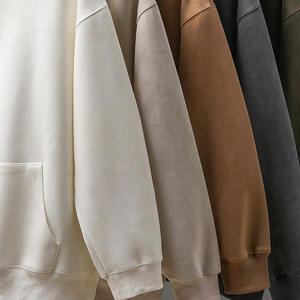 Nueva sudadera de lana pesada personalizada con capucha para hombre, sudaderas holgadas de otoño 2025, ropa de hombre de manga larga de Color sólido - Product Image 3