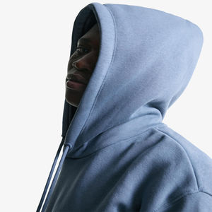 Sweat à capuche décontracté épais et surdimensionné à épaules tombantes avec logo personnalisé uni pour hommes Pull Streetwear pour femmes Sweat-shirt décontracté lourd - Product Image 5