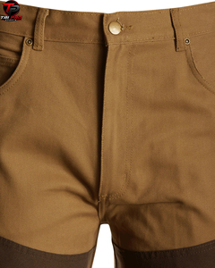 Pantalon de chasse en coton marron respirant et imperméable, coupe droite, pour activités de plein air, avec imprimé et logo personnalisé - Product Image 6