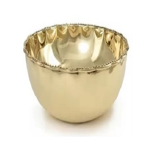 Ustensiles de cuisine Fer Métal Grand Bol de Service Rond avec Design Martelé Argent pour Bol à Salade - Product Image 5