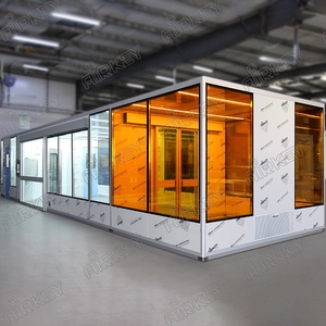 Turnkey Modular Cleanroom ISO 8 GMP Grau D para Suplemento Dietético Produção em Pó com HEPA FFU HVAC e Pass Box - Product Image 2